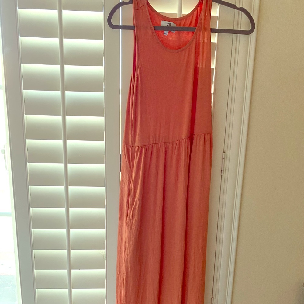 Brand - 28 Palms  Maxi Dress, Coral, Medium